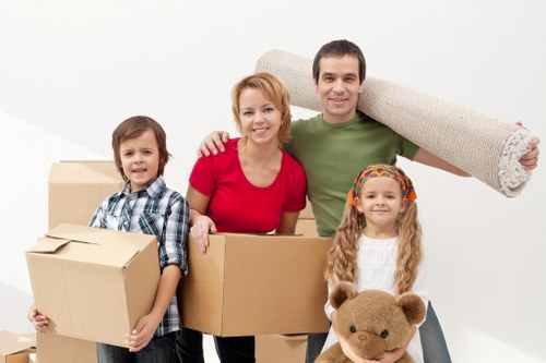 Secure portable storage unit collection in Mortlake